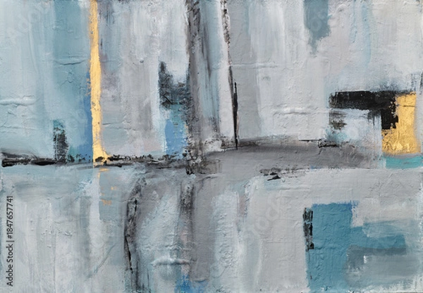 Fototapeta A modern abstract piece with soft gradients and flowing lines, bringing a serene and elegant atmosphere to any contemporary space