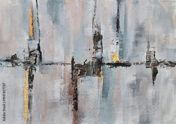 Fototapeta Bold and expressive abstract art with contrasting colors and striking lines, perfect for modern and vibrant interiors