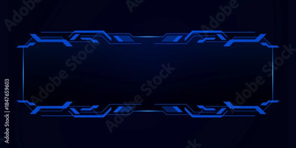 Obraz Sci fi futuristic user interface, HUD template frame design, Technology abstract background