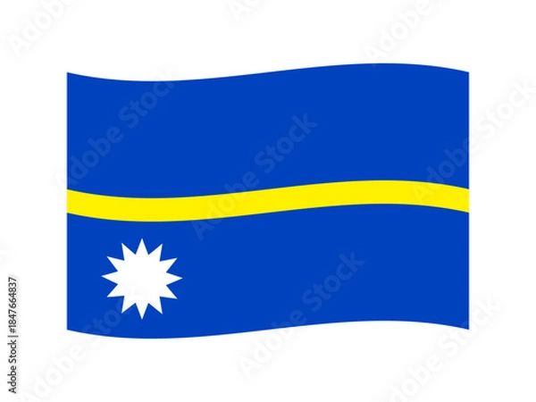 Obraz シンプルなナウル共和国の国旗イラスト素材3