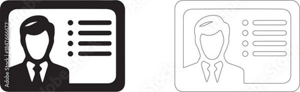 Obraz Access card with photo. Editable vector template.