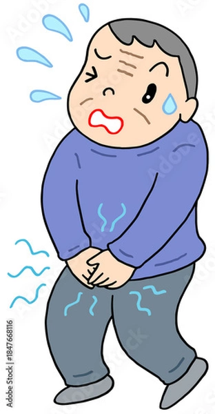 Obraz 疾患・疾病のイラスト - 頻尿・尿意切迫感・排尿障害