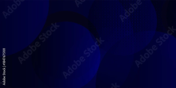 Fototapeta Circle abstract background. Blue gradient circular shape elements. Minimalist geometric pattern. Modern design. Suit for presentation, brochure, cover, wallpaper, website, business, backdrop