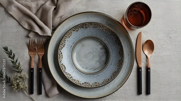 Obraz plates cup cake