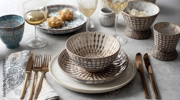 Obraz plates cup cake