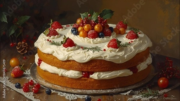 Obraz plates cup cake