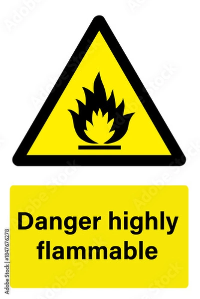 Obraz Danger highly flammable