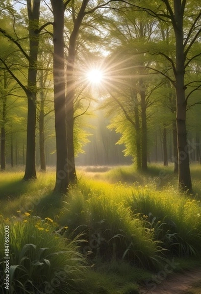 Obraz Amazing nature with trees and bugs