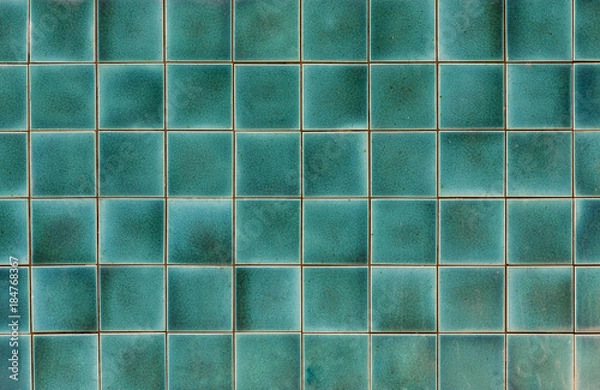 Obraz Old blue tiles / background blue tiles without pattern