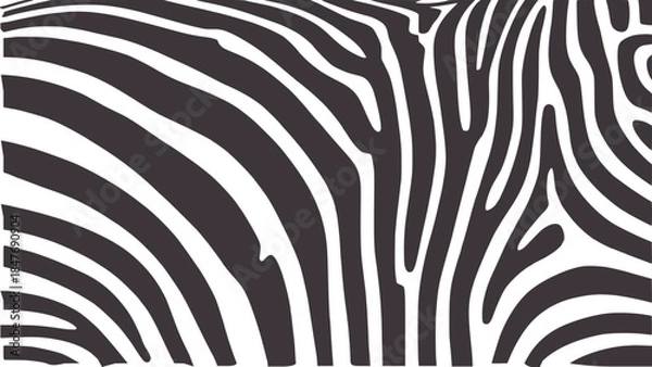 Obraz Contrast black and white zebra stripe pattern texture