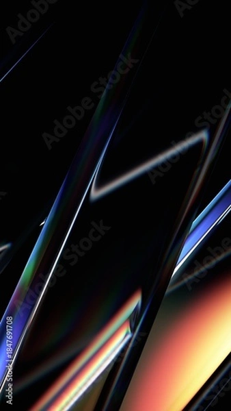 Obraz Abstract iridescent background design, vertical orientation, 3d render