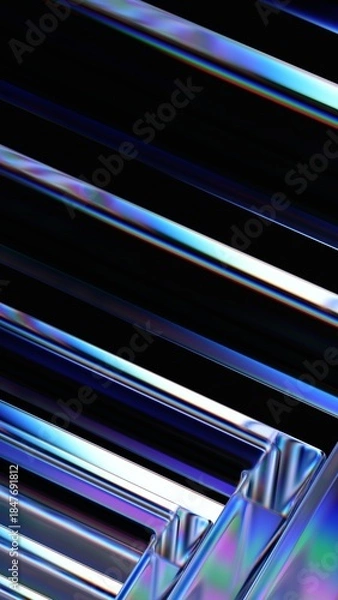 Obraz Abstract minimalist background design, vertical orientation, 3d render