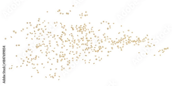 Obraz Raw quinoa seeds flying, isolated on white background, clipping path, macro