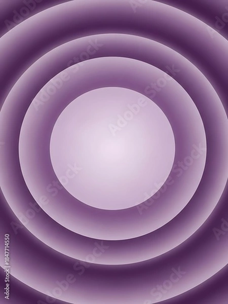 Obraz A serene digital artwork featuring concentric purple circles with a soft gradient effect