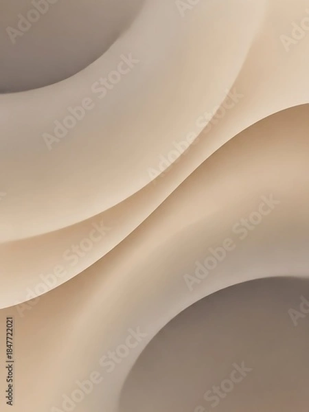 Obraz Abstract soft fabric waves flowing, elegant neutral background texture