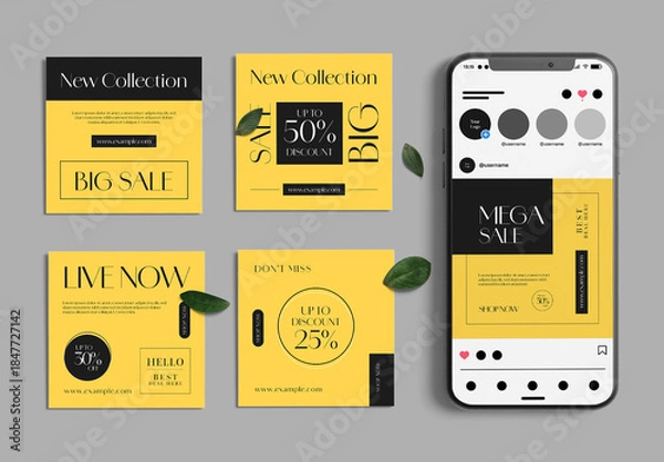 Obraz Ecommerce Sale Social Media Post Template Pack