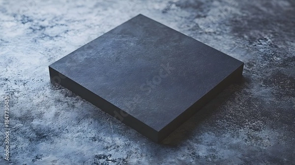 Obraz Dark square card mockup on textured background invitation