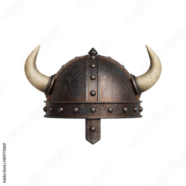 Fototapeta 뿔 달린 고대 바이킹 헬멧 Ancient Viking Helmet with Horns