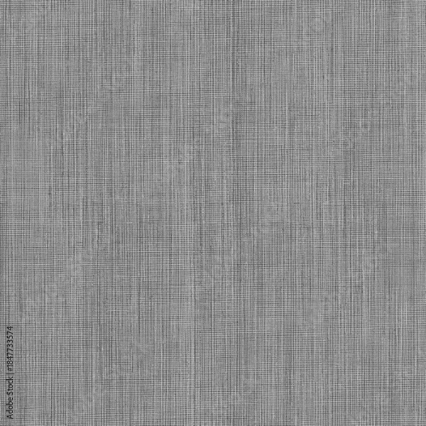Fototapeta Seamless grey linen texture featuring a realistic woven fabric effect pattern