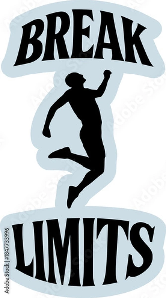 Obraz Break limits triple jump symbol