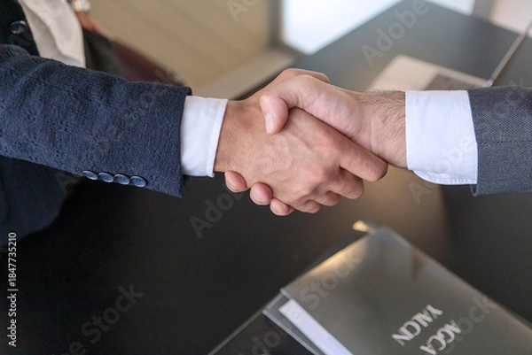 Obraz Business handshake with contract
