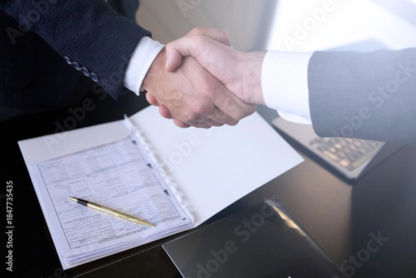 Obraz Business handshake with contract