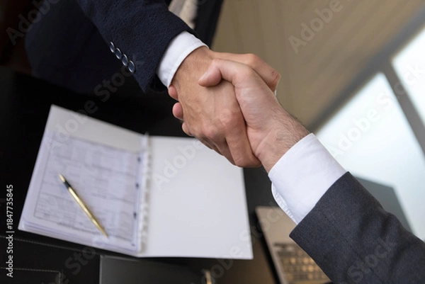 Obraz Business handshake with contract