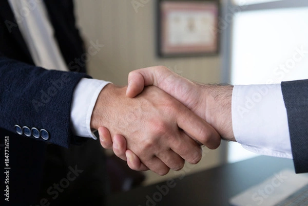 Obraz Business handshake with contract