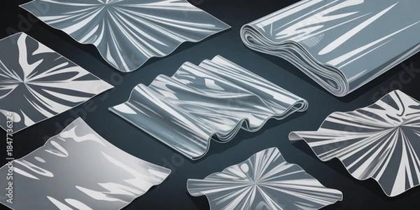 Obraz Metallic Plastic Sheet Abstract Background.