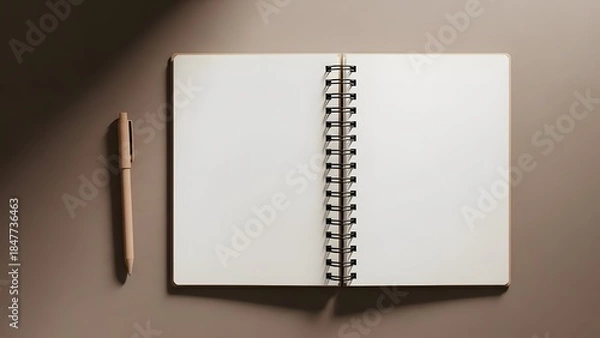 Obraz Open notebook and pen