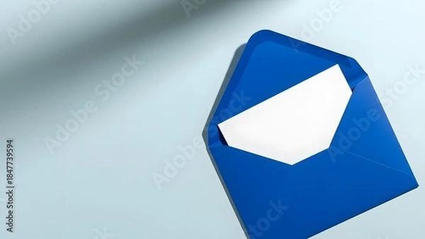 Obraz Blue envelope with white letter