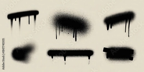 Obraz Dark Crumpled Plastic Texture Background.