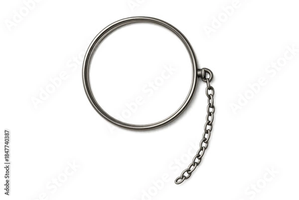 Obraz Monocle with Chain on a transparent background, Vintage Accessory View