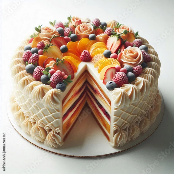 Obraz フルーツとクリームの華麗な舞踏会