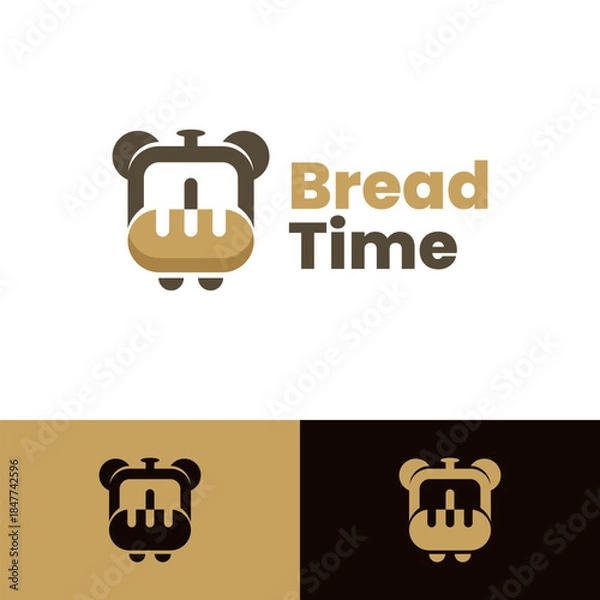 Obraz  bread time logo vector