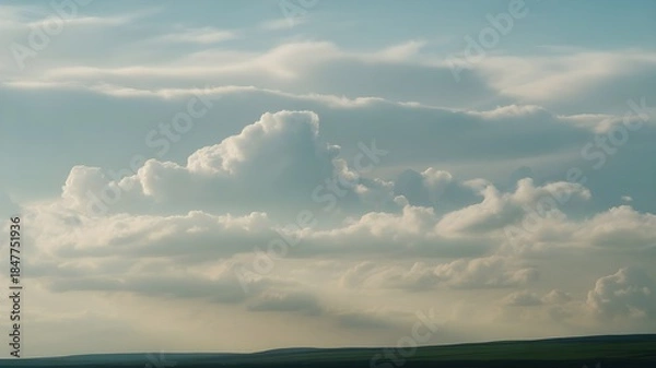 Obraz full white clouds background