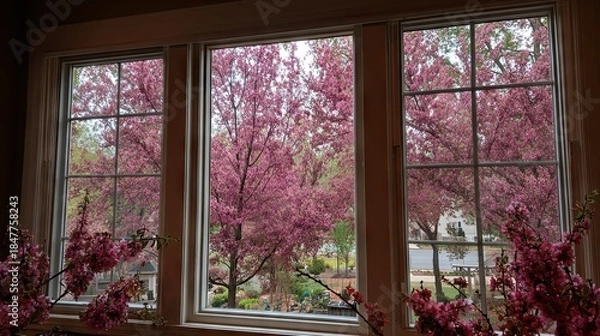 Obraz Beautiful evening view from the window	