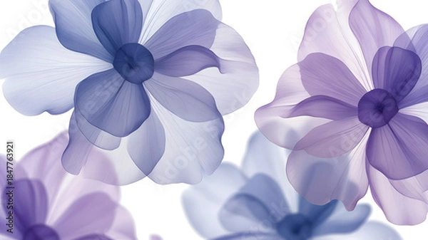 Obraz blue flowers background