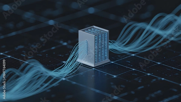 Obraz computer network concept blockchain