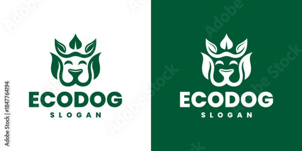 Obraz eco dog logo vector