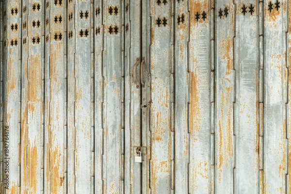 Obraz Sliding door vintage rusty door