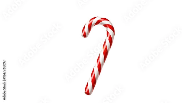 Obraz Red and white striped candy cane on black background 1