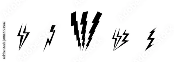 Obraz Vector lightning icon. A design element for a website, application, social networks