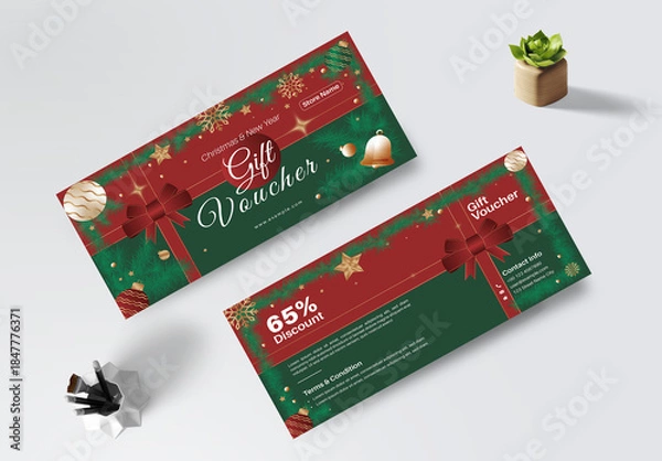 Obraz Classical Christmas Gift Voucher Design