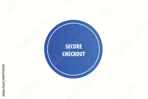 Obraz Print Button, web  template, secure check out, banner label, vector symbol.


