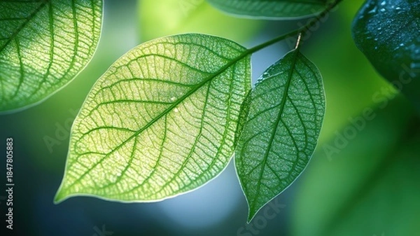 Fototapeta green leaf background