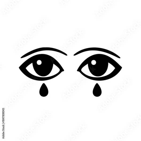 Fototapeta vector illustration of eyes