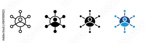 Obraz Influence icon set multiple style collection