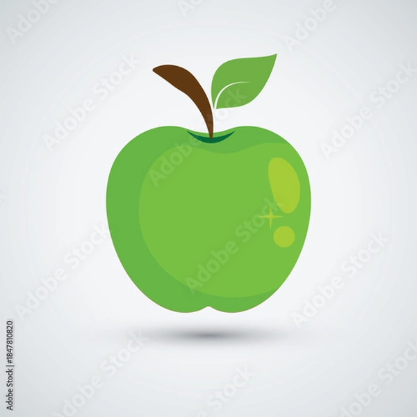 Obraz Green apple icon vector design illustration