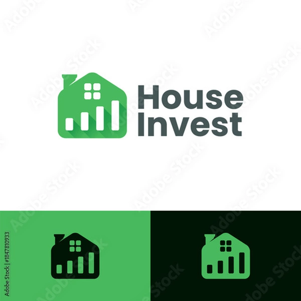 Obraz house investment logo vector